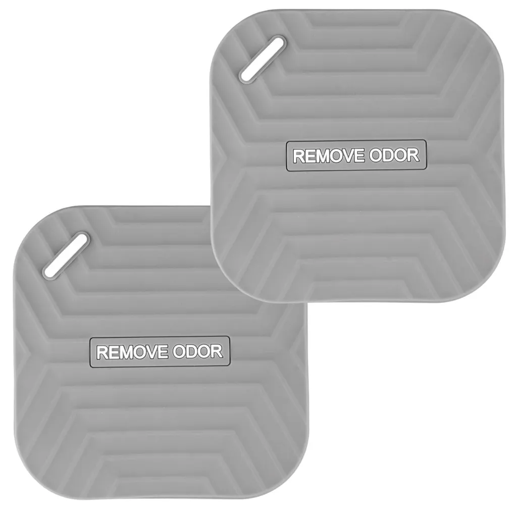 Tapis de sol pour siphon de douche contre cheveux et résidus, silicone lot de 2