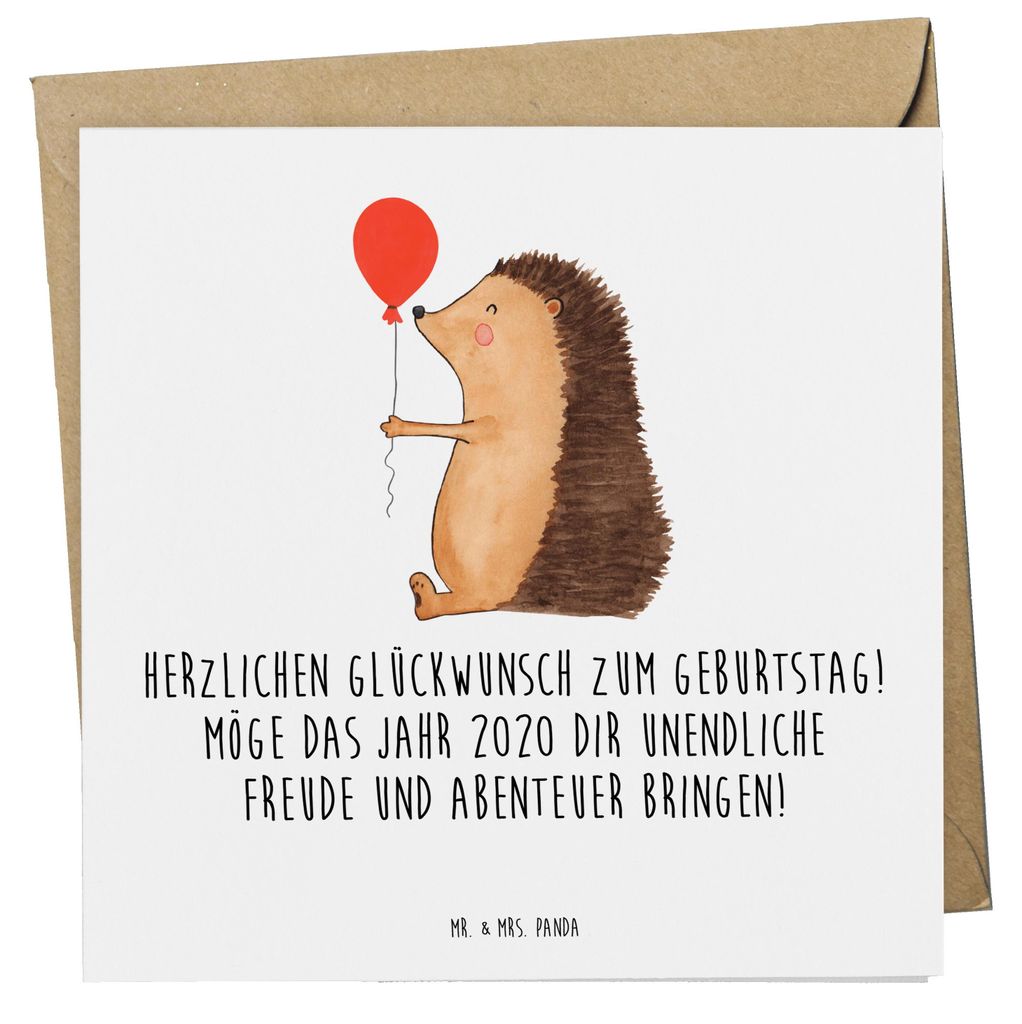 Mr. & Mrs. Panda Grußkarte 2020 Geburtstag Freude - Weiß - Geschenk, Klappkarte, anlasskarte, inspirierende Botschaft, Freunde und Familie, Glüc...