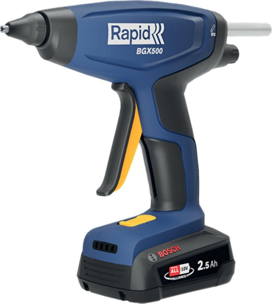 Rapid BGX500, Heißklebepistole, 14,994 g/min, 1,2 cm, 3 min, Akku, 2,5 Ah