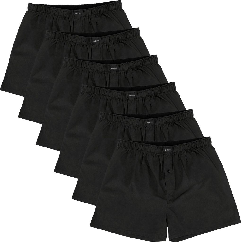 Gomati 6er Pack Herren Boxershorts Webboxer - Schwarz XL Produktbild 