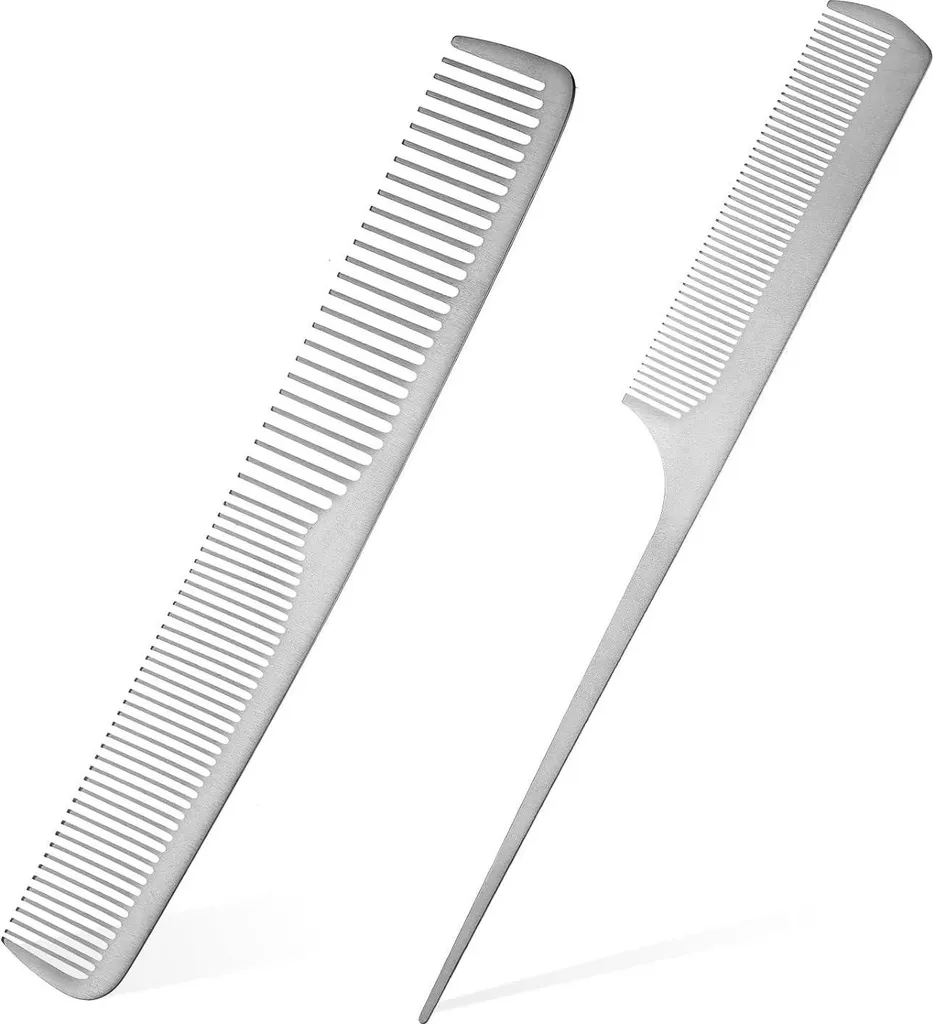 Kit peigne à cheveux en inox pour hommes et femmes design ergonomique