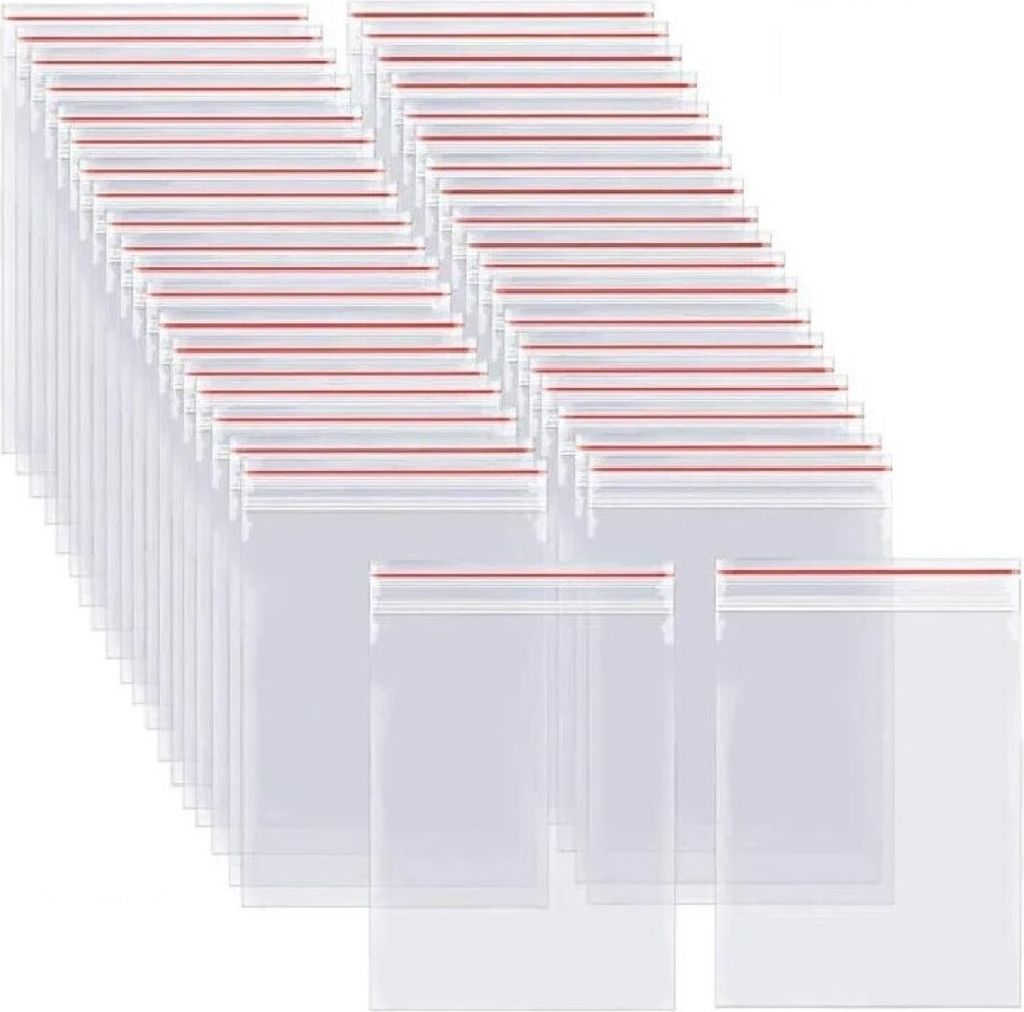 ARLI 500x Druckverschlussbeutel 100 x 150 mm LDPE Schnellverschlußbeutel Zip Beutel transparent