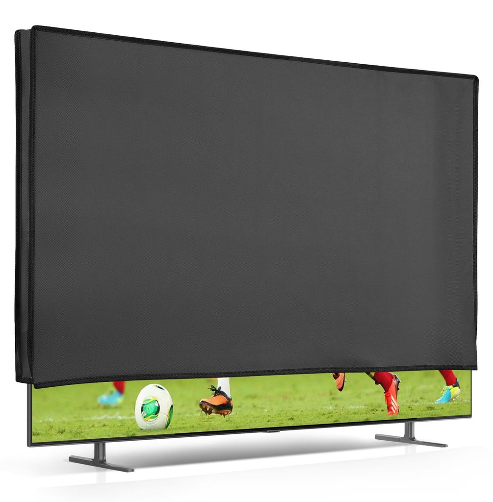 kwmobile 55" TV Abdeckung Indoor - Fernseher Hülle Bildschirmschutz Abdeckung - TV Bildschirm Staubschutzhülle - Fernsehabdeckung - Dunkelgrau