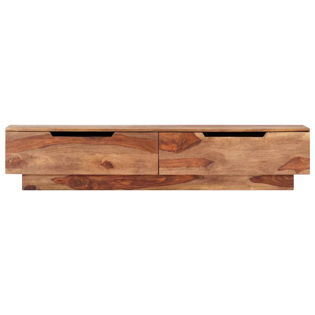 Banc TV en bois massif 145 cm vidaXL - Meuble de salon bas et design