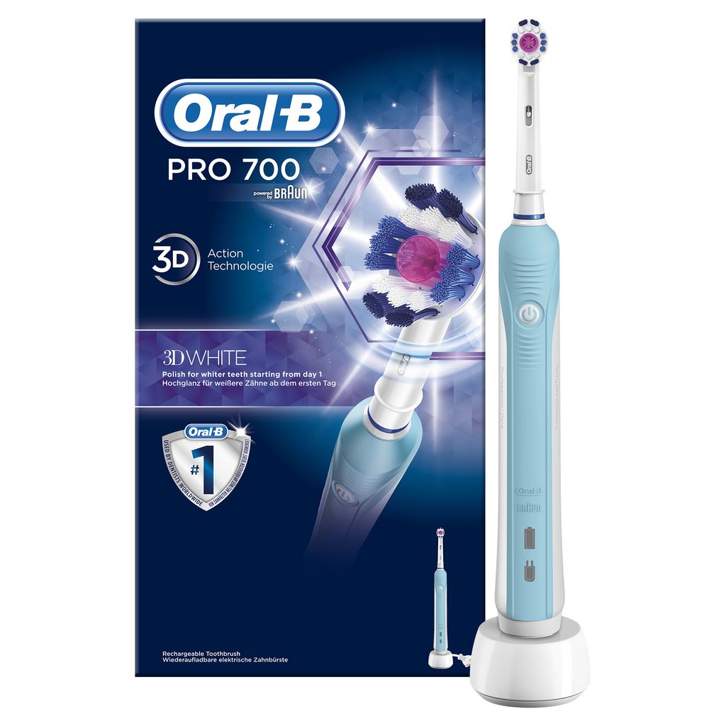 Braun Oral-B Pro 700 White & Clean elektrische Zahnbürste 