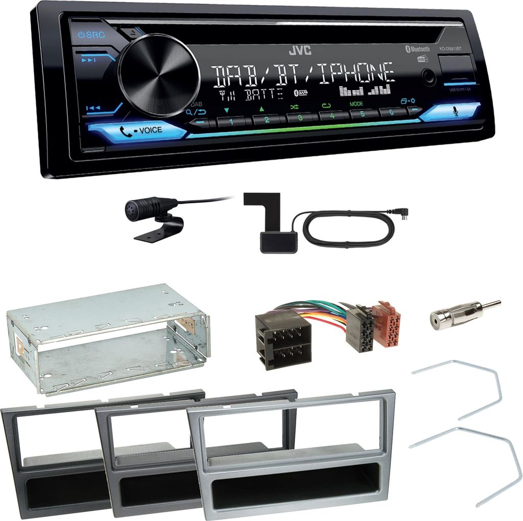 JVC KD-DB912BT Digitalradio Einbauset für Opel Vectra C Signum Corsa Combo