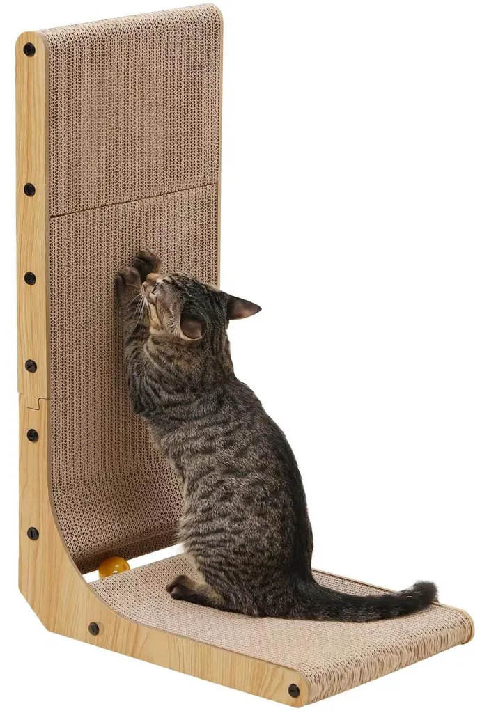 Arbre à chat mural pour protéger vos meubles griffoir en L de 68 cm