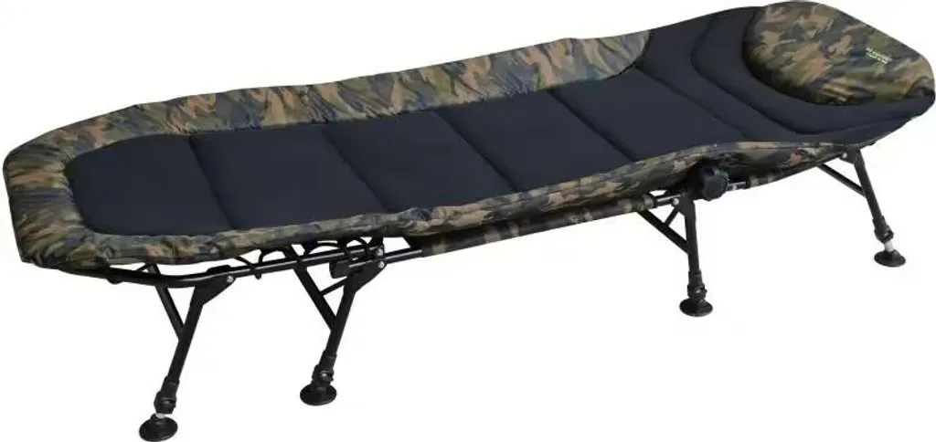 Lit de pêche 8 pieds MK 5 Seasons Camou Pro Deluxe avec matelas dense
