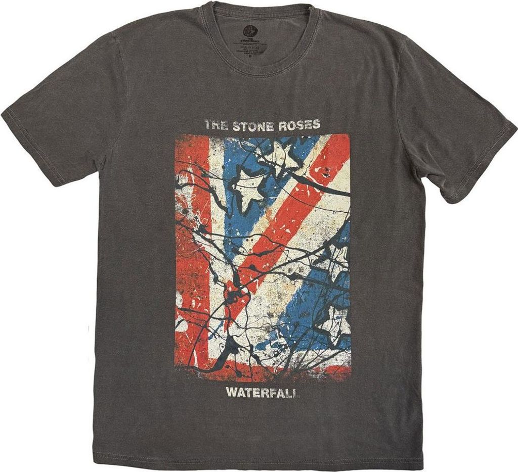 The Stone Roses - "Waterfall" T-Shirt für Herren/Damen Uni, Steinwaschen RO14932 (S) (Anthrazit)