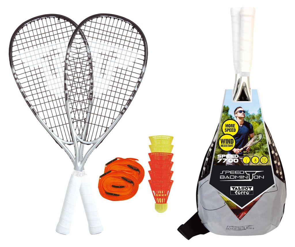 *Speedbadminton Set SPEED 7700 im Slingbag black/silver Produktbild 