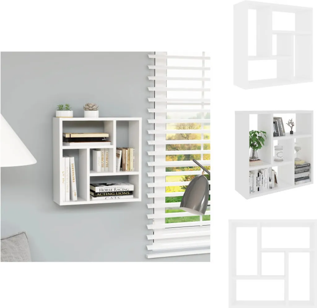 Scaffale a Parete vidaXL Bianco 45,1 cm | Mensole Design per Soggiorno