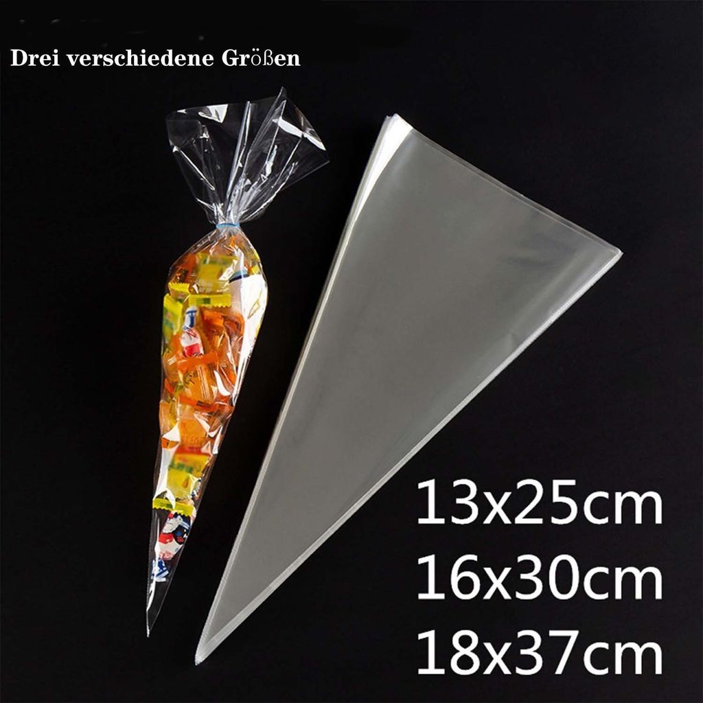 Brottasche Transparente Kegelbeutel, 100 Stück, für Produktbild 