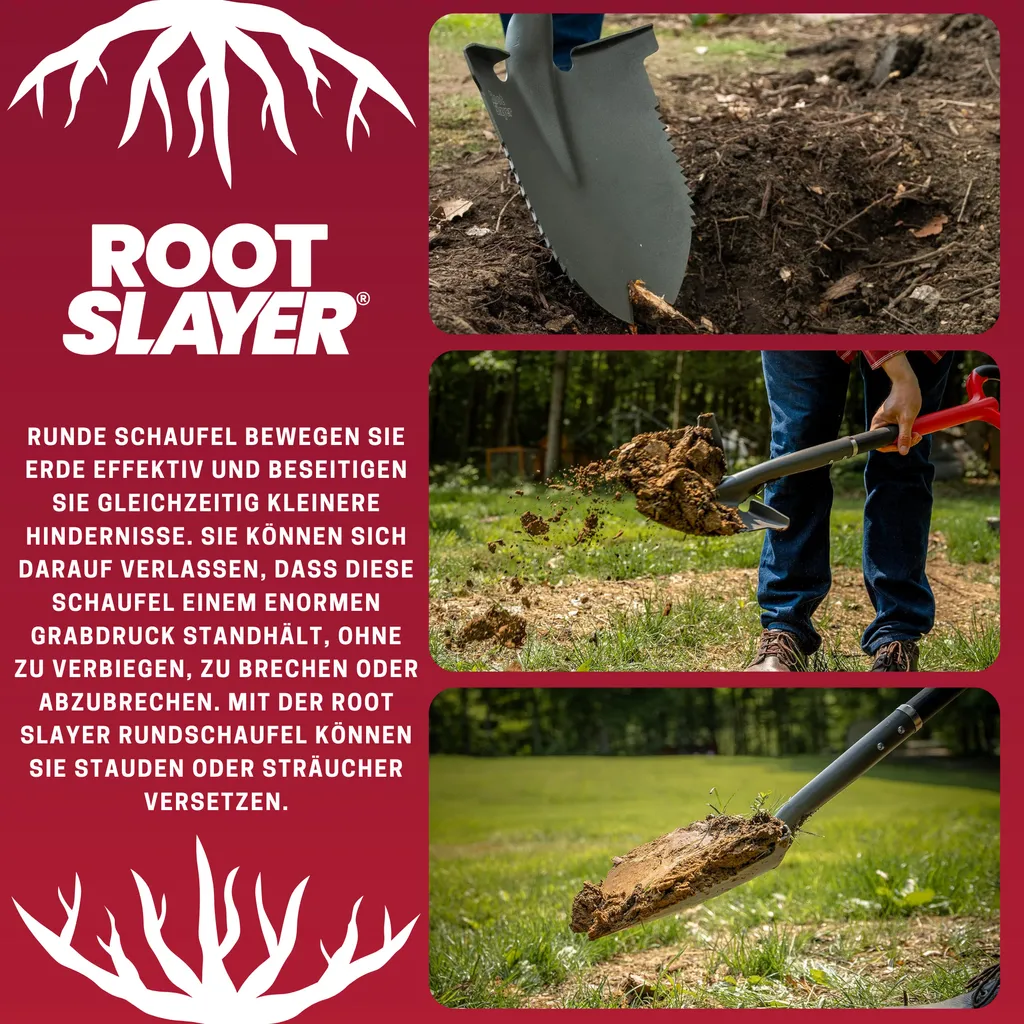 Bêche de Jardinage Multi-fonctions Root Slayer pour Plantation et Coupe