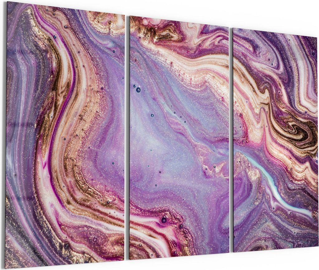 DEQORI Glasbild Echtglas 3x50x100 cm 'Lebhaftes Paisleymuster' Wandbilder XXL groß