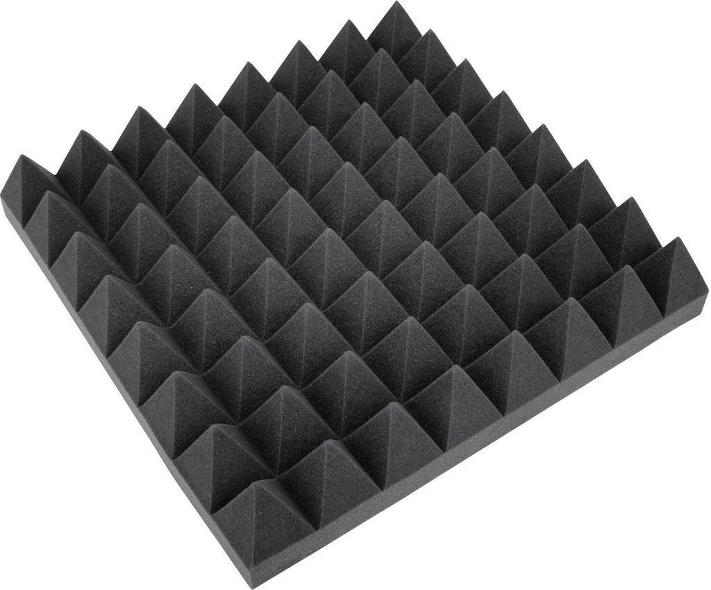 OMNITRONIC Akustikschaumstoff Pyramide 100mm, 50x50cm