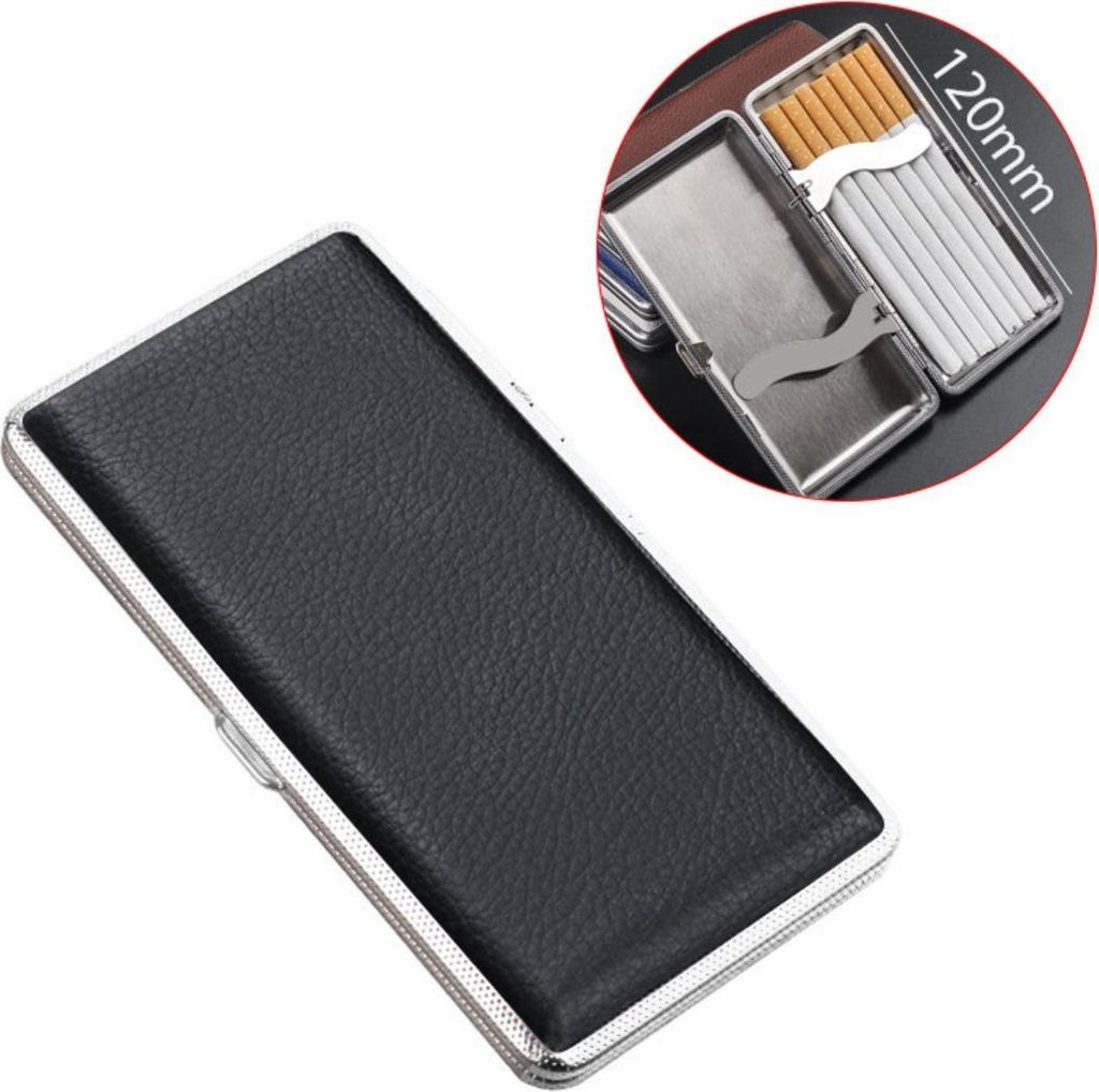 INF Étui à Cigarettes en Cuir Allongé - Pour 14 Cigarettes Image du produit 