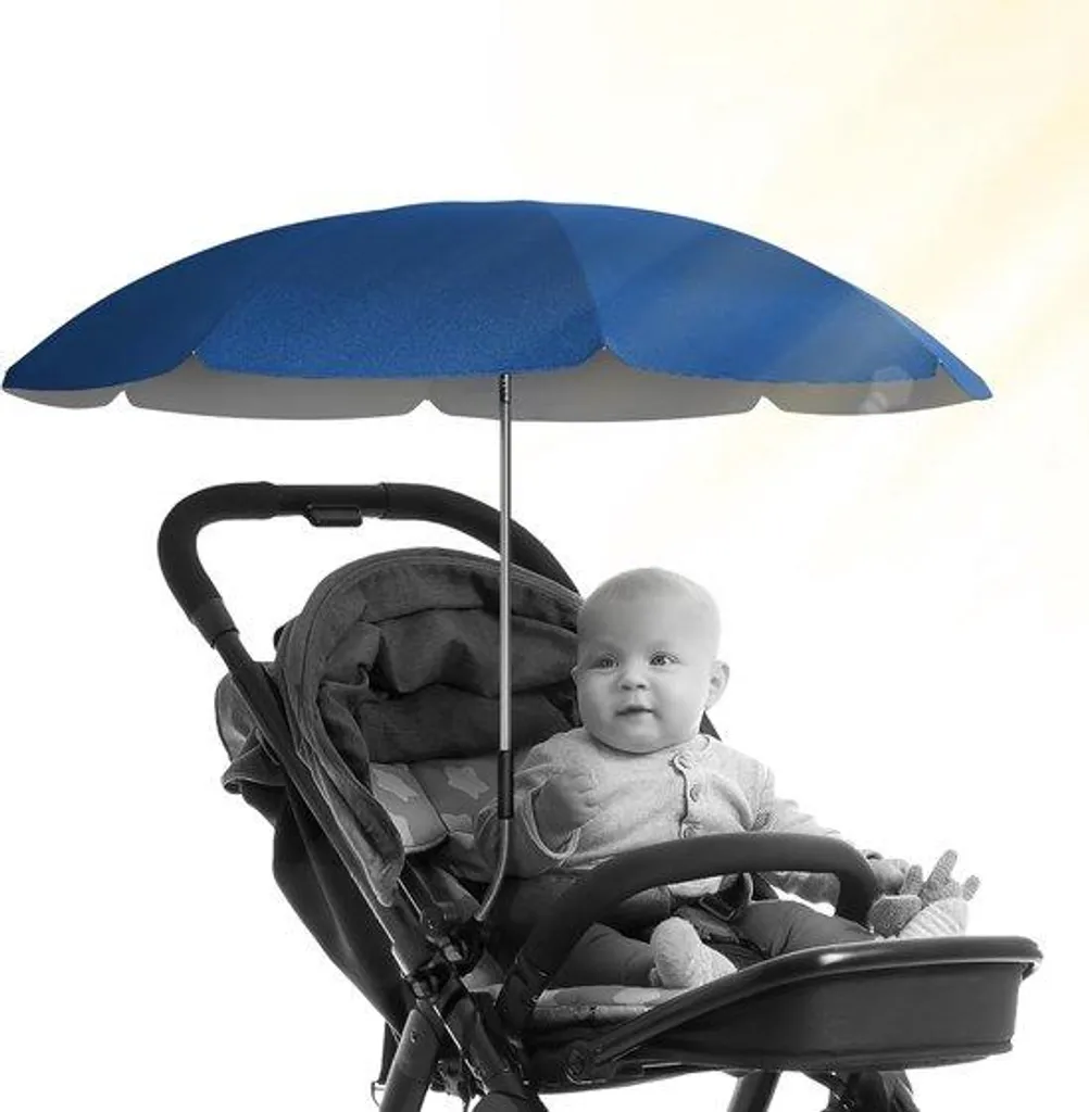 Ombrelle poussette universelle et orientable avec voile pare-soleil