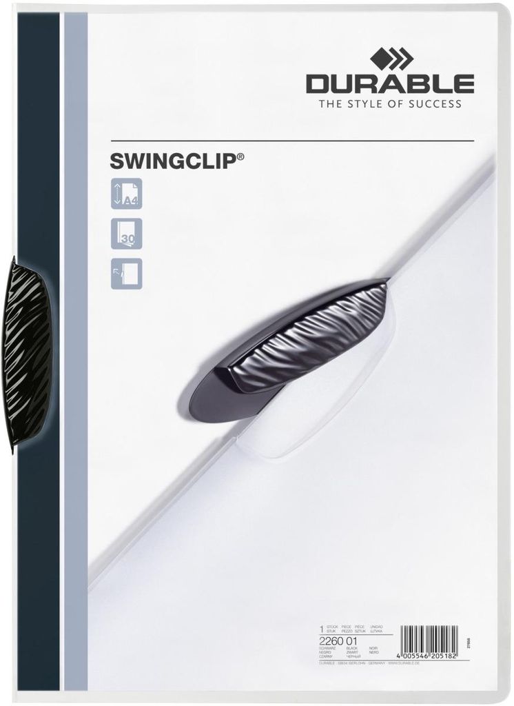 Durable Swingclip cartellina con fermafoglio Nero Immagine del prodotto 
