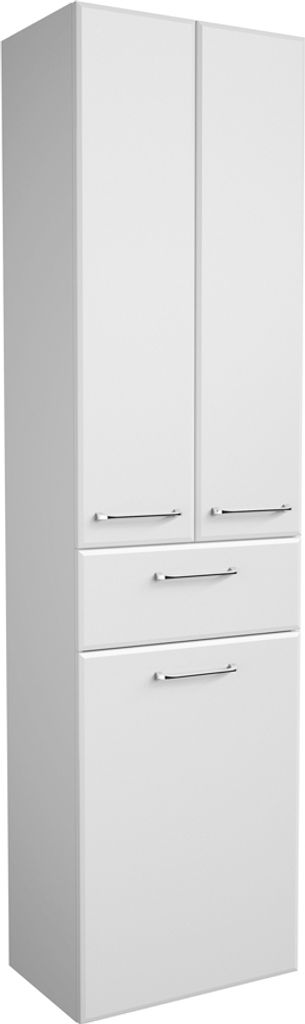 Hochschrank mit Wäschekippe QUEBEC-66 in weiß Hochglanz, B/H/T: ca. 50/185,5/33 cm