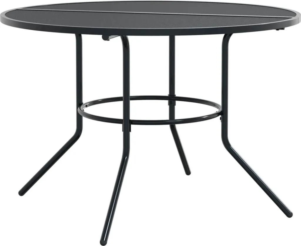 Table de terrasse anti-rouille anthracite pour petit espace