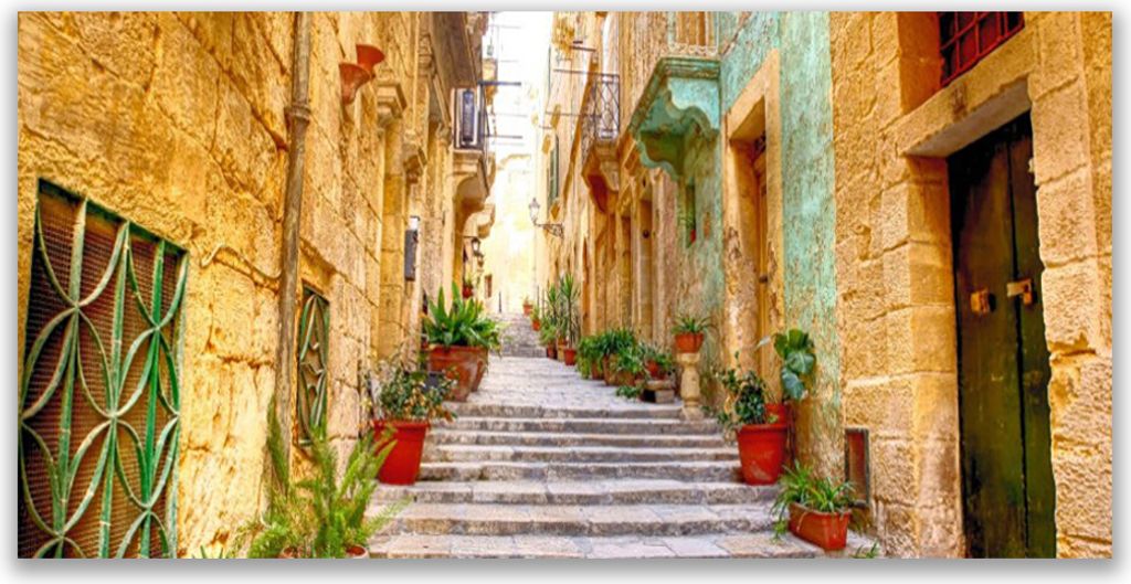 Tulup Leinwand-Bilder 120x60 Wandbild Canvas Kunstdruck Altstadt Gasse Gebäude