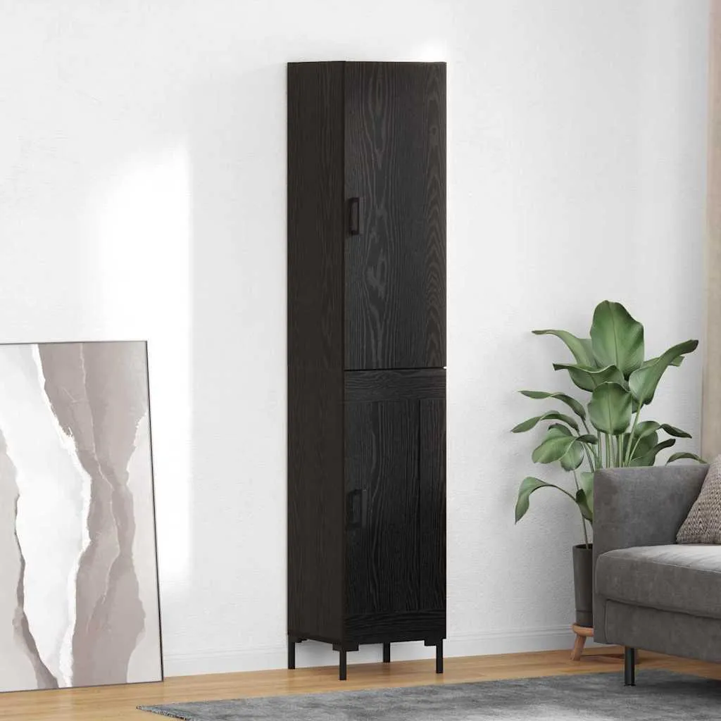 Mobile Alto Maison Exclusive 34,5x180 cm Rovere Nero - Alta Qualità