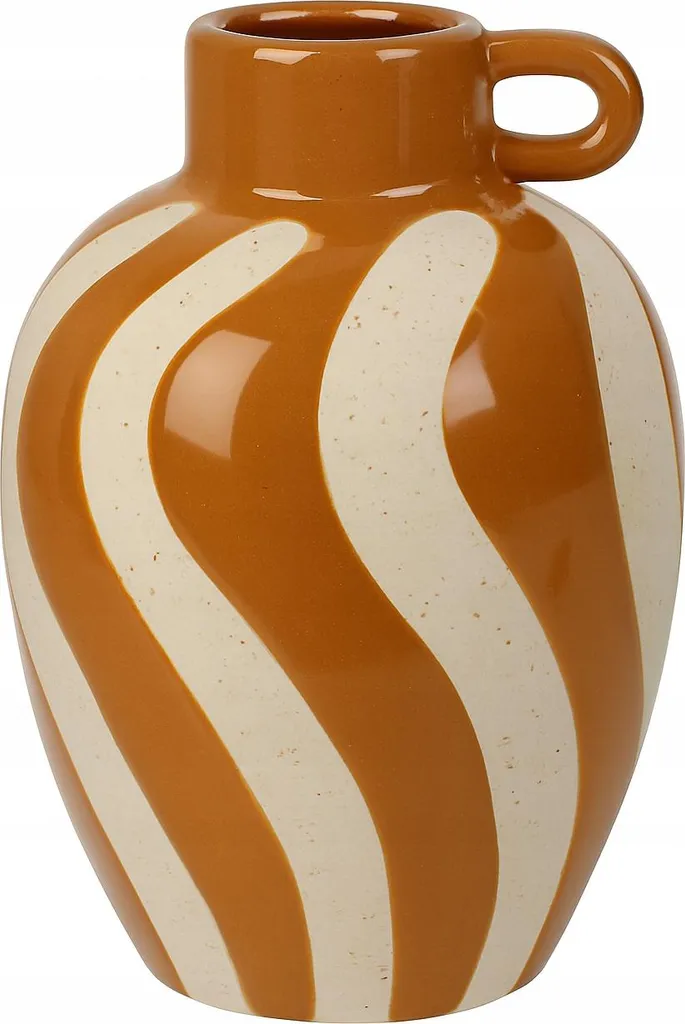 Vase en céramique stable et robuste pour décoration intérieure 19cm