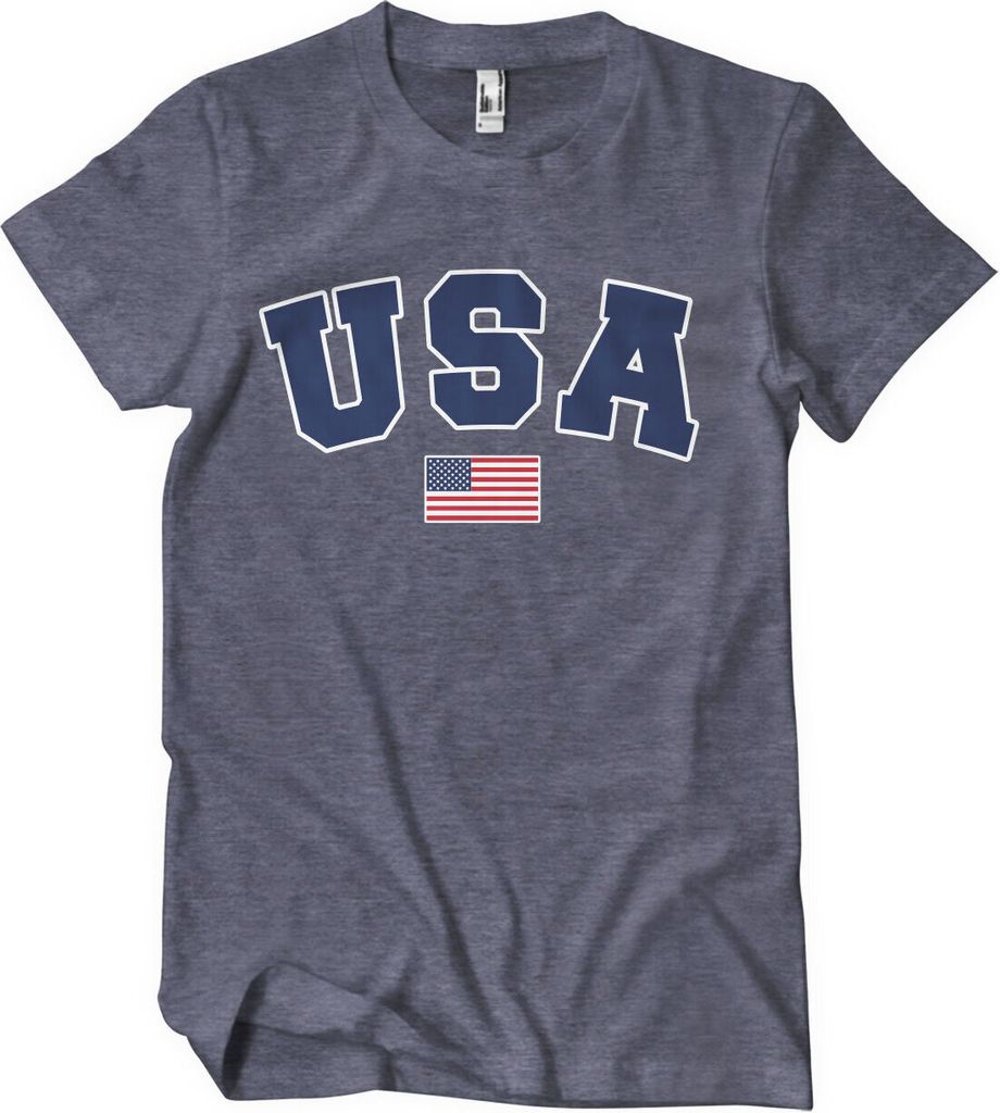 USA Varsity T-Shirt - Medium - NavyHeather