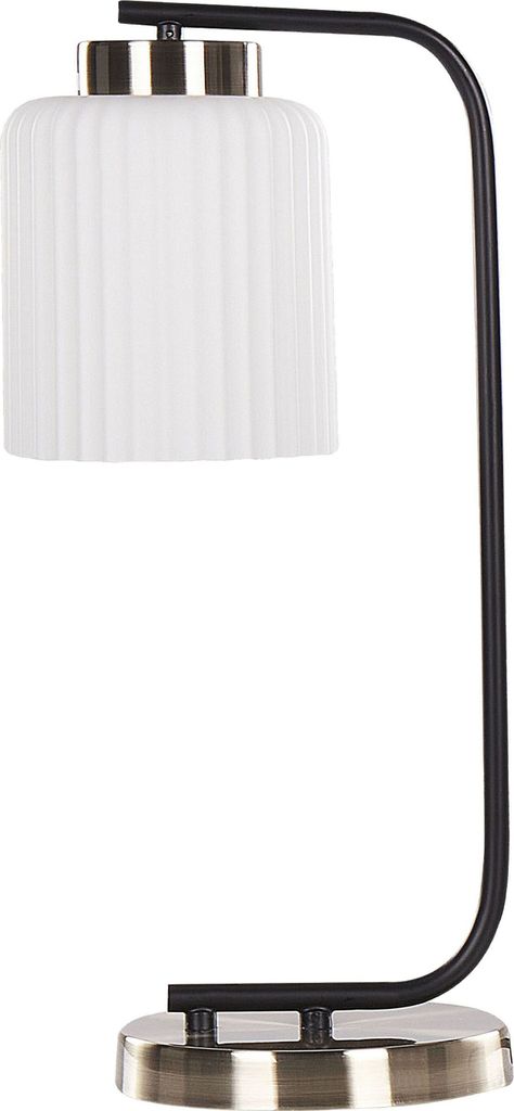 BELIANI Tischlampe Schwarz / Messingfarben aus Metall Glas Modern Elegant für Wohnzimmer Schlafzimmer Flur