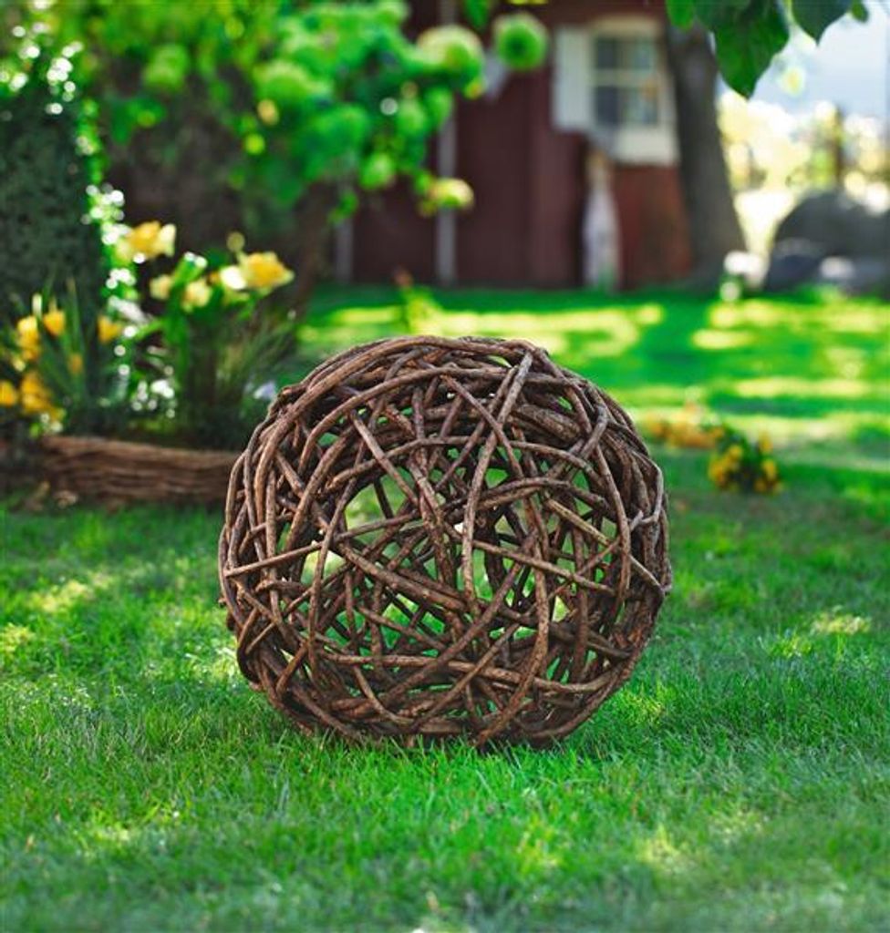 Boule de décoration en bois de vigne, Ø 40 cm, rustique, Image du produit 