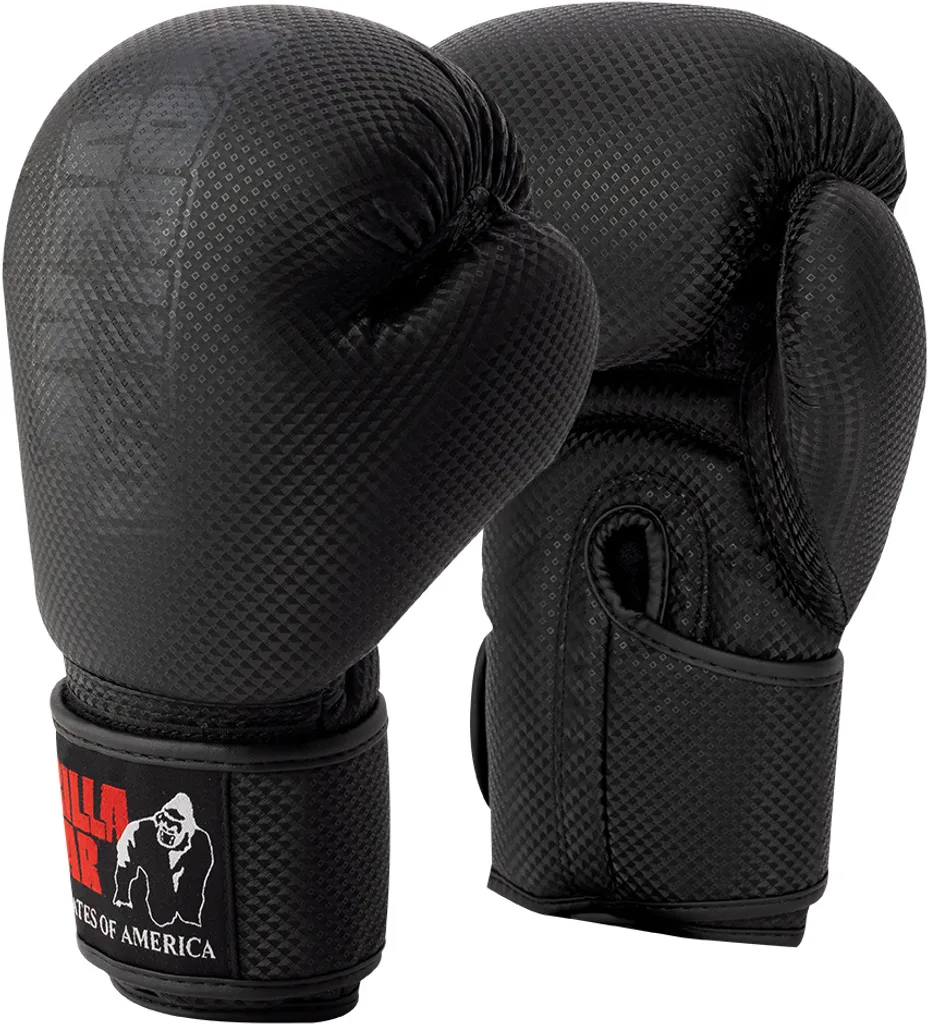 Gants de Boxe 14 oz Noir pour Sparring et Sac - Gorilla Wear Montello