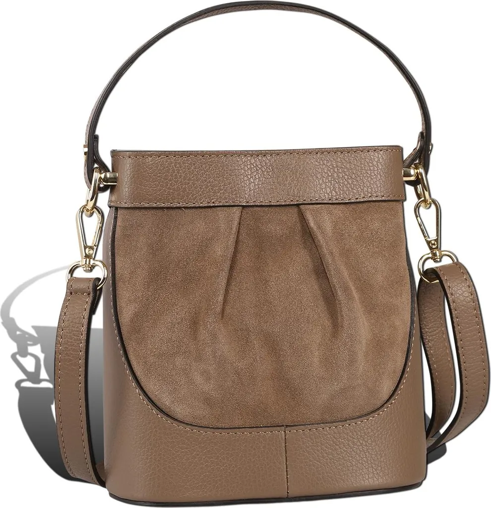 Toscanto borsa a tracolla da donna in pelle taupe beige D2OTT171UI6