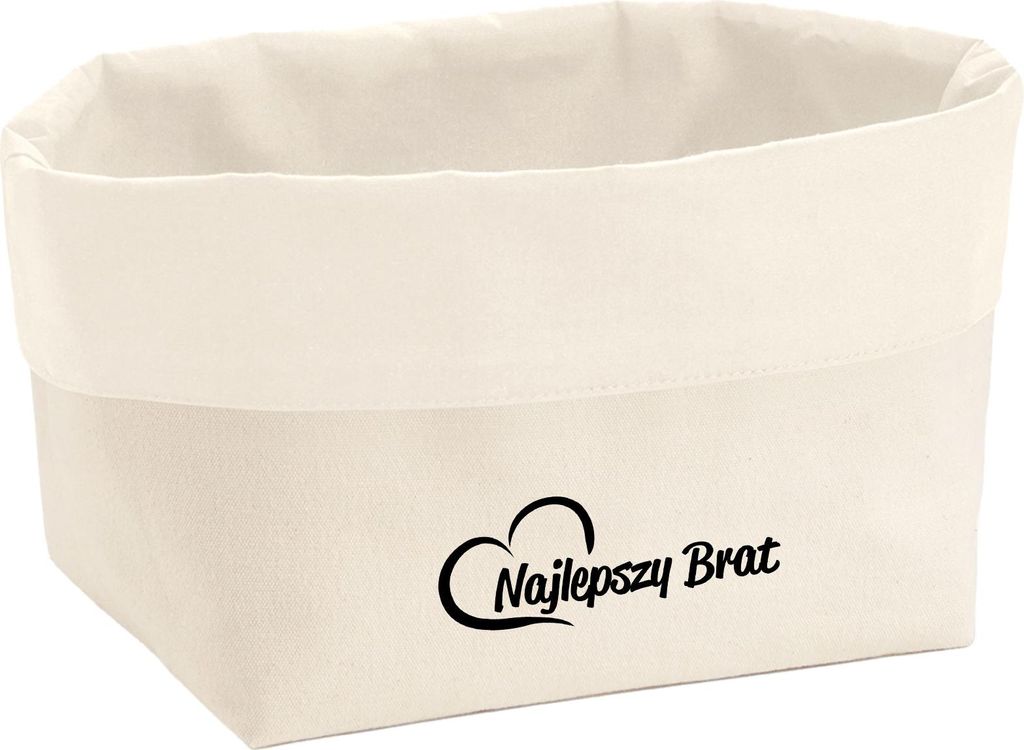 Huuraa Organizer Najlepszy Brat Serce 3 Liter Medium Canvas Baumwolle Utensilo Geschenkidee