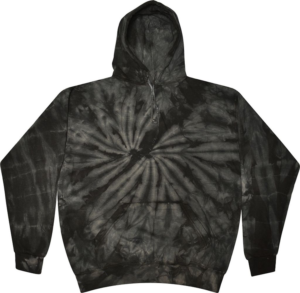 Colortone Uni Rainbow Hoodie / Kapuzenpullover, Batik-Optik RW4121 (2XL) (Schwarz/Weiß)