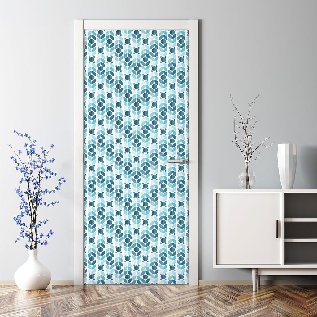 Dekorative Türposter Aufkleber selbstklebend Klebefolie Modernes Dreieck 70 x 200 cm