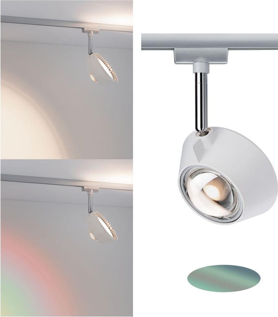 Paulmann LED Leuchtmittel Spot Sabik URail Schienensystem Chrom matt 4+9W 1190lm wamweiß 2700K dimmbar
