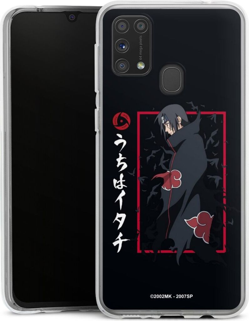 DeinDesign Handyhülle für Samsung Galaxy M31 Silikon Hülle Case Smartphone Schutzhülle Naruto Shippuden Offizielles Lizenzprodukt Itachi Uchiha