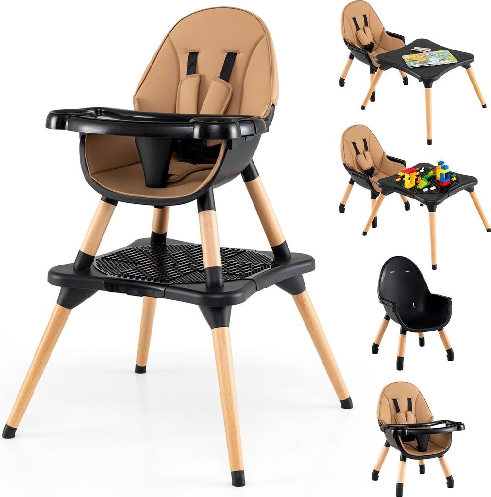 6-in-1-Babyhochstuhl mit Doppeltablett
