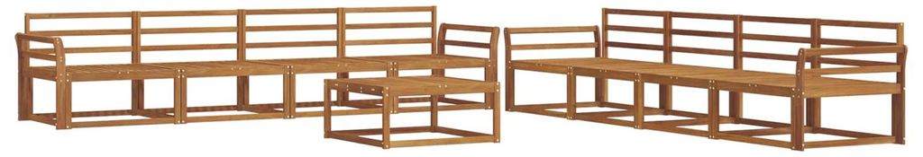 vidaXL Outdoor-Sofagarnitur 9 pcs Natur Massivholz Akazie
