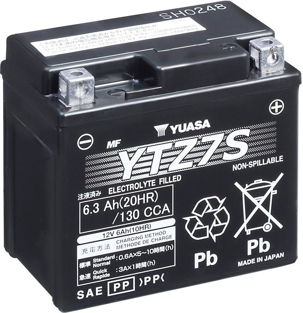 YUASA Wartungsfreie Batterie Werkseitig aktiviert - YTZ7S Produktbild 