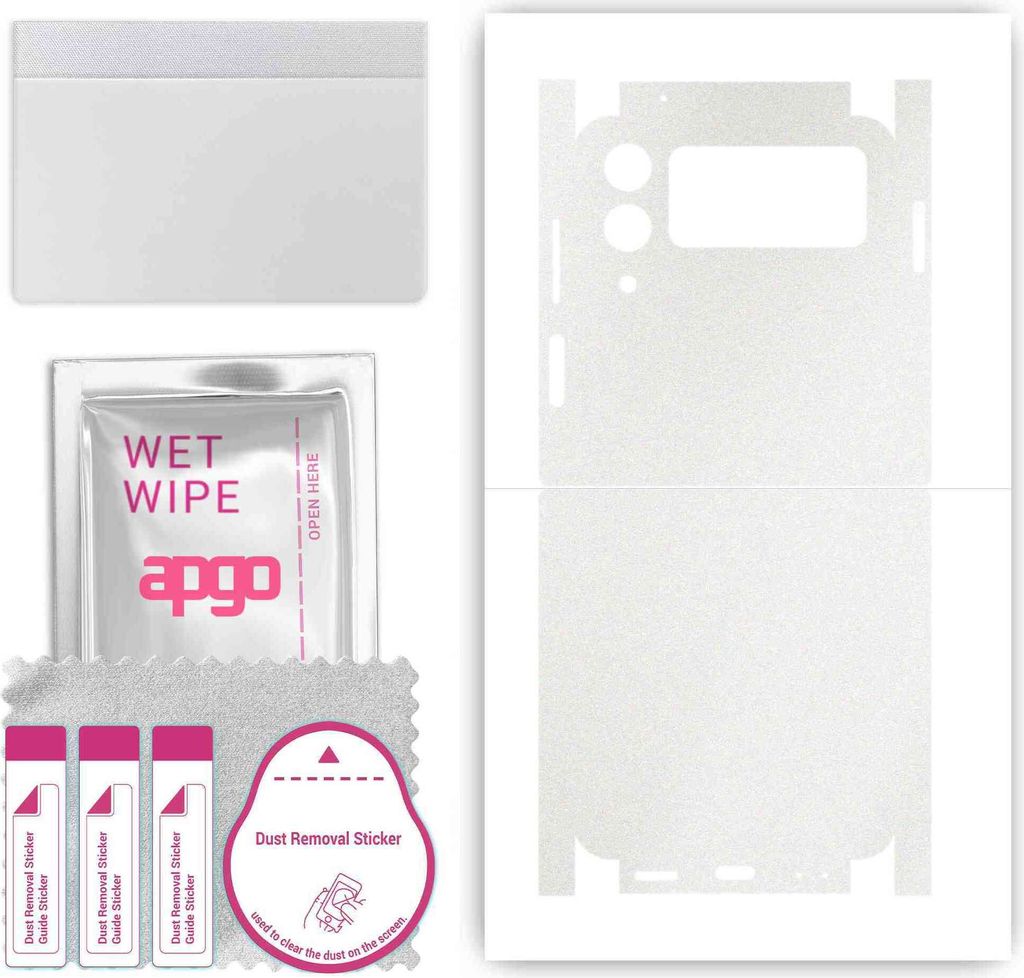 apgo Rückseite + Seiten Schutzfolie, Skin, kompatibel mit Samsung Galaxy Z Flip4, Hinten Displayschutzfolie aus Vinylfolie, kratzfest, einfache Mo...
