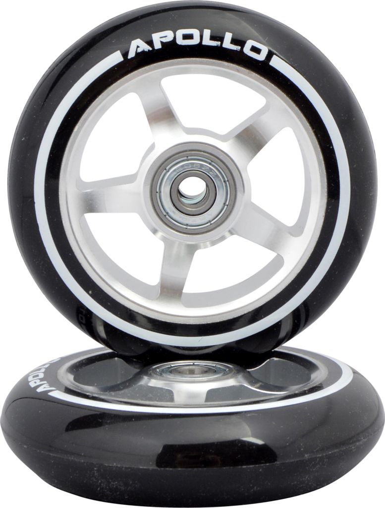 Scooter Wheel Set - SILVER ALU Core - 100mm - silber Produktbild 