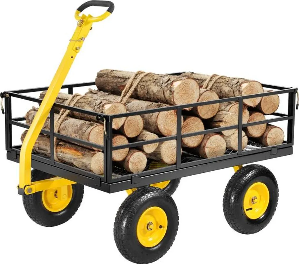 Chariot de jardinage idéal pour transporter bois de chauffage et terre