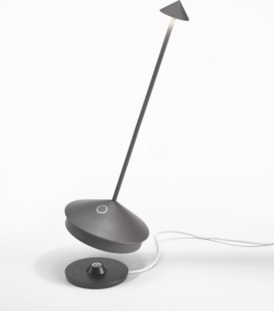 Nabíjateľná stolová lampa Zafferano Pina Pro tmavosivá 290 Obrázok produktu 
