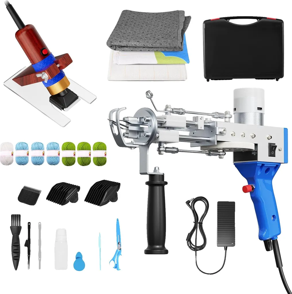 Tufting Gun Starter Kit 2 en 1 ROSA ROT - Machine à Tapis Complète DIY