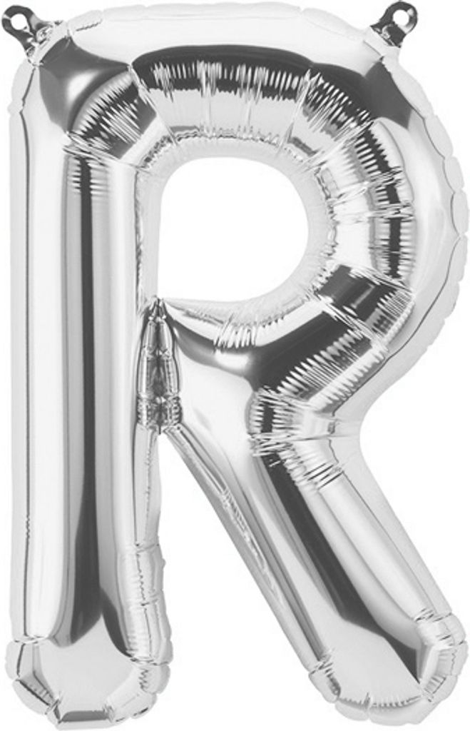 Folienballon Buchstabe R, silber, ca. 100 cm Produktbild 