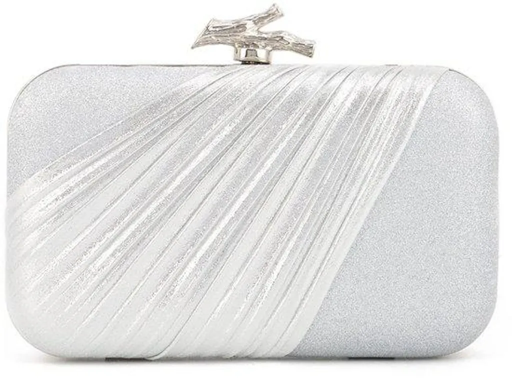 Pochette argentée anti-rayure sac de soirée compact et spacieux