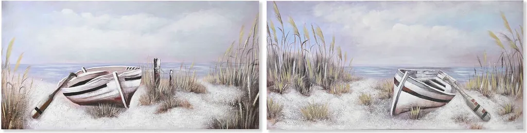 Tableau Méditerranéen Format XXL 140x70 cm en 2 Panneaux Haute Qualité