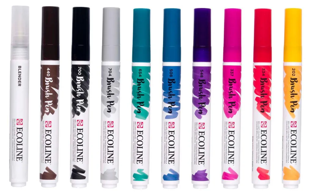 Ecoline Brush Pen Set Galaxy 10 couleurs pour lettering et calligraphie