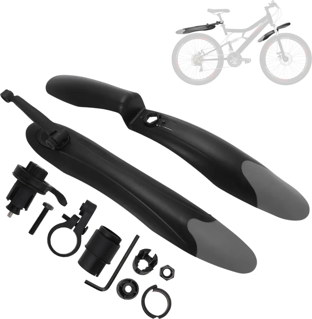 Garde-Boue Vélo Cyclisme Noir - Ailes de Protection Universelles VTT
